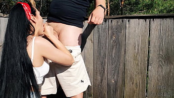 Bts risky outdoor facefuck and cum in throat we did it at the hunting tower