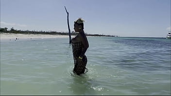 Monika fox swims naked in atlantic ocean & pees on beach free