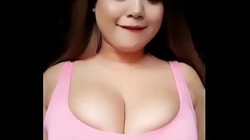 Girl with busty breast dances