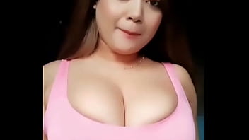 Girl with busty breast dances