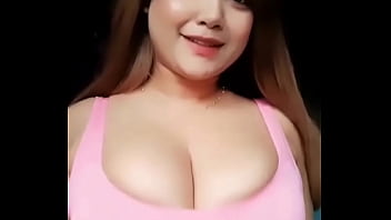 Girl with busty breast dances