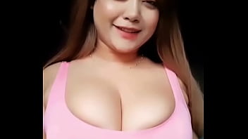 Girl with busty breast dances