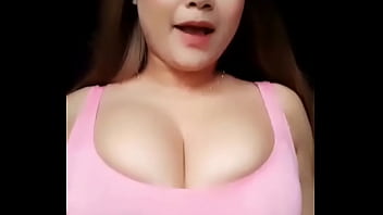 Girl with busty breast dances