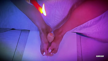 Watch what my foot does to you hot candle wax
