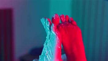 Foot worship ticling fetish & wax play with latin girl 53 minutes of video