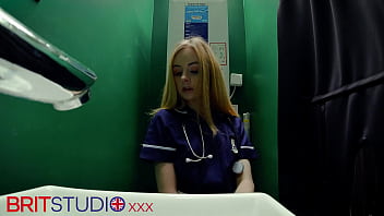Horny nurse sucks cock at the gloryhole