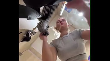 Extreme masturbating in the locker room