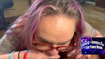 Savanna's sloppy blowjob & doggy style facial pov