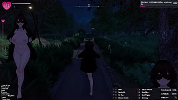 Secret flasher manaka quests in park voyeur game