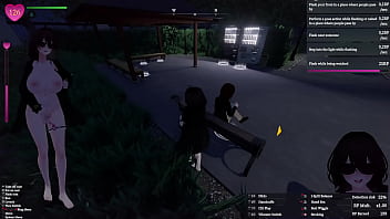 Secret flasher manaka quests in park voyeur game