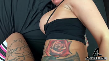 Inked babe lily lane face fucks and milks alex legend's big baguette