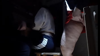 Our neighbor dirty fingering her pussy in our kitchen