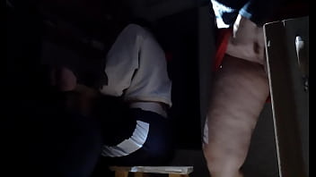 Our neighbor dirty fingering her pussy in our kitchen