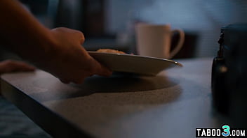 Bespectacled brunette babe fucked roughly by a perv loan officer