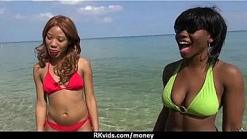 Amateur girl accepts cash for sex from stranger 27