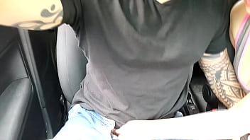 Picking up the redhead on the street and fucking her ass blowjob on the street