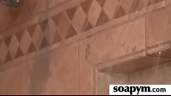 Masseuse shows her amazing body in a hot soapy massage 4