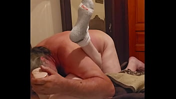 Stretched ass n pussy with bid dildo and licking it hard after way to much to drink