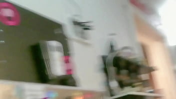 Milf gets taken by suprise with massive cock while cleaning