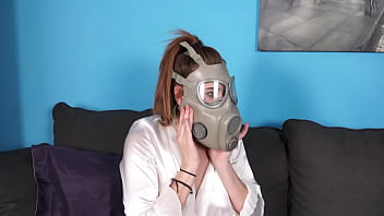 Peyton masturbates in gas mask