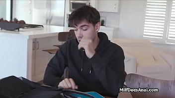 Milf tutor fucked by two dicks at once