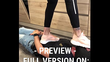 Trampling And Jumping On The Slave In Hot Sneakers thumbnail