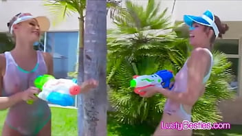 These chicks love to get wet then share a hard dick