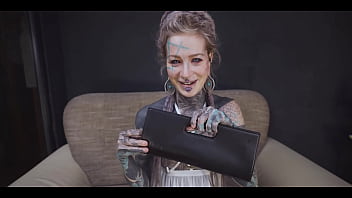 Anuskatzz gets a stainless steel dildo to shove up her ass