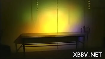 Lustful bimbo is masturbating late at night