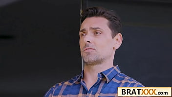 Petite skater girl seduces stepdad for a rough pound on the couch