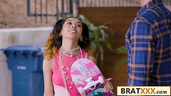 Petite skater girl seduces stepdad for a rough pound on the couch