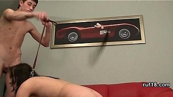 Girl having her tight teen pussy dominanted in rough 18 sex