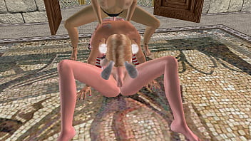 3d shemale threesome part 7 – hot animated futanari action with two sexy girls