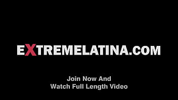 Big ass latina babe gets cum in her eye and gives a great pukejob