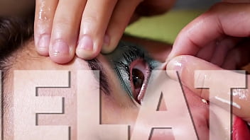 Big ass latina babe gets cum in her eye and gives a great pukejob