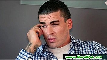 Gorgeous babe gives a nuru massage 22