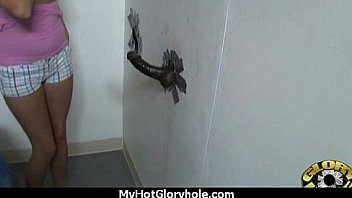 Pretty girl blowjob and facial at gloryhole 13