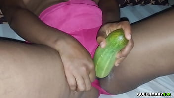 After masturbating my husband used the cucumber for breakfast
