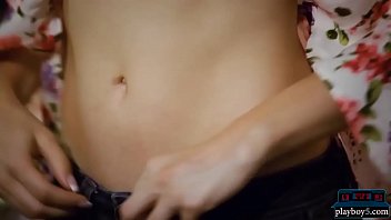 Canadian tight beauty likes masturbating in the kitchen