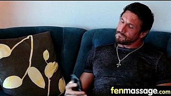 Deepthroat blowjob from big tits massage girl 26