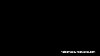 Busty blonde with big natural tits blowjobing and fucking