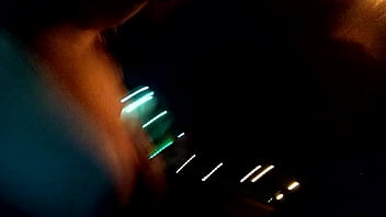 Riding around flashing my boobs at night