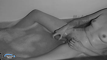 Slender girl takes an evening bath masturbates her pussy with a vibrator and gets an orgasm