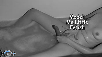 Slender girl takes an evening bath masturbates her pussy with a vibrator and gets an orgasm