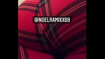 Cute girl farting in leggings after the gym