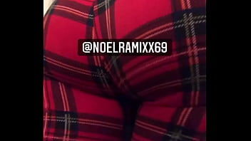 Cute girl farting in leggings after the gym