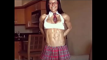 Cute girl showing off toned body