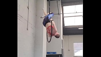 Realised it's been a while since i last shared what i've been working on in aerial hoop this isn't the smoothest as i'm