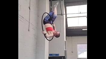 Realised it's been a while since i last shared what i've been working on in aerial hoop this isn't the smoothest as i'm