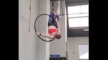 Realised it's been a while since i last shared what i've been working on in aerial hoop this isn't the smoothest as i'm